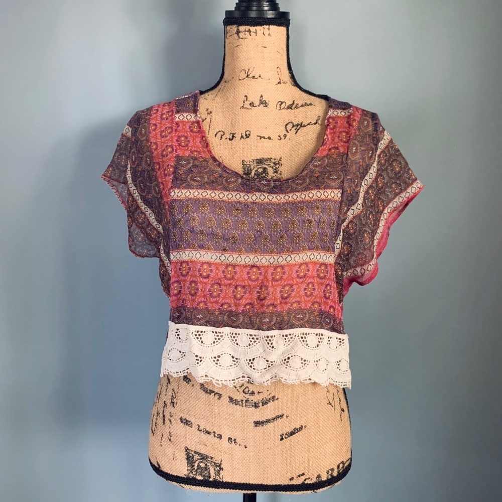 Bohemian Lace Crop Top
